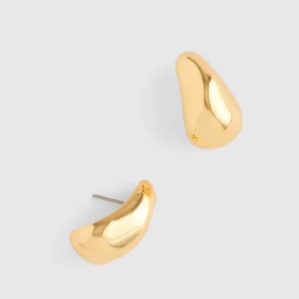 MADEWELL Gold Sculptural Droplet Statement Earrings-NWT